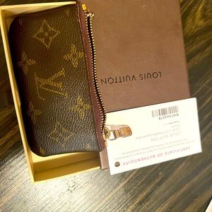 LV monogram key pouch